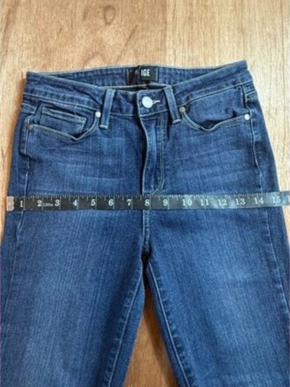 PAIGE Hoxton Ankle Skinny Jeans Dark Wash High Rise Stretch Size 26 - Picture 8 of 12